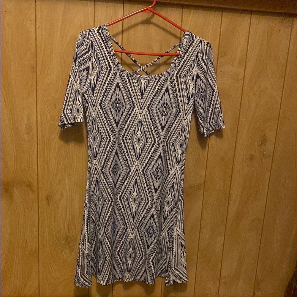 Joe Boxer Black and White Fit and Flare Mini Dress